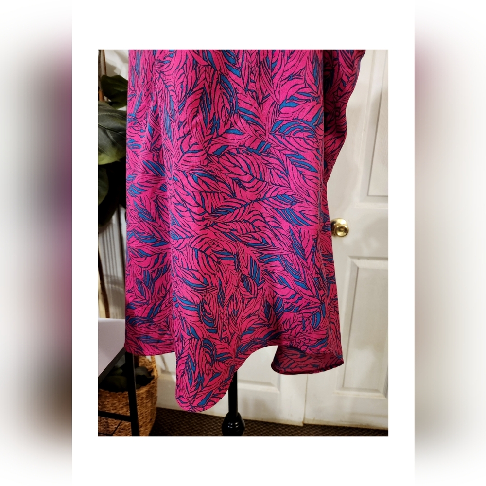 Jaclyn Smith Collection Women’s Sleeveless Top 2XL Magenta 1/4 Zip Maximalism - Picture 5 of 10